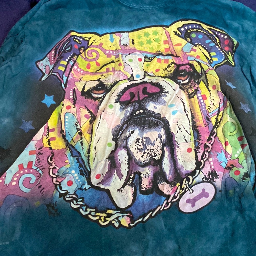 Funky bulldog design unisex shirt 90’s
